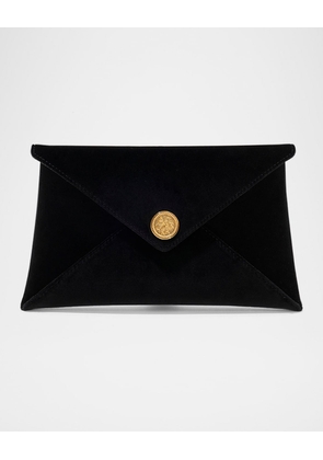 Envelope Flap Velvet Clutch Bag