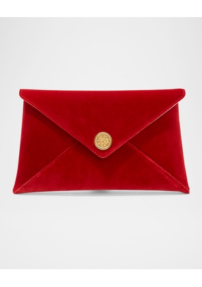 Envelope Flap Velvet Clutch Bag