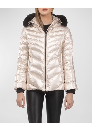 Apres-Ski Jacket With Detachable Toscana Lamb Shearling Hood Trim