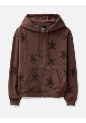 Brown Black Rhinestone Hoodie