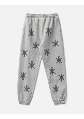 Grey Purple Rhinestone Jogger