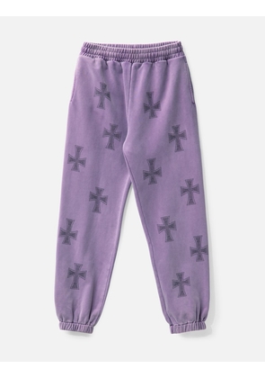 Washed Purple Black Rhinestone Jogger