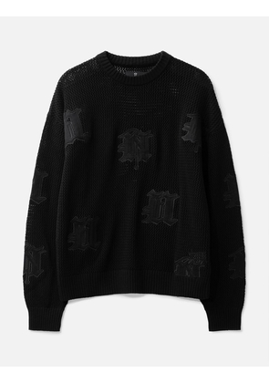 'U&amp;n' Fabric Patch Knit - Black