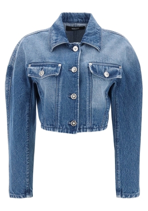 cropped denim jacket - 42 Blue