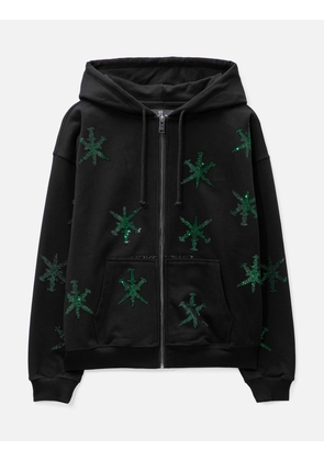 Black / Green Dagger Embroidery Hoodie