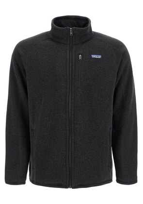 mens better sweater zip-up jacket - L Black