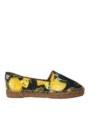 Multicolor Lemon Slip On Espadrilles Shoes - EU35/US4.5