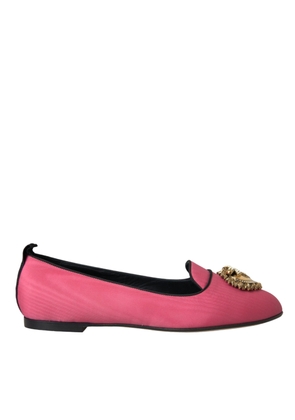 Pink Velvet Slip On Loafers Flats Shoes - EU38.5/US8