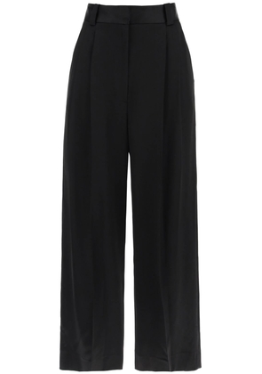 simone loose pants in satin - 4 Black