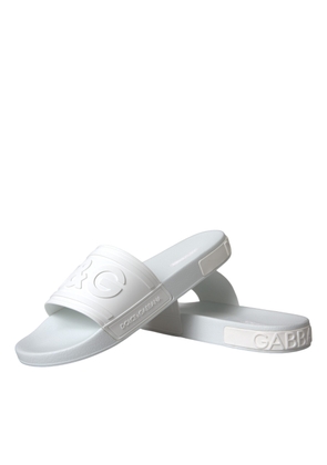 White Rubber Slides Sandals Beachwear Shoes - EU47/US14