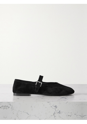 The Row - Boheme Suede Mary Jane Flats - Black - IT36,IT36.5,IT37,IT37.5,IT38,IT38.5,IT39,IT39.5,IT40,IT40.5,IT41,IT42