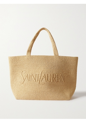 SAINT LAURENT - Oversized Raffia Tote - Neutrals - One size