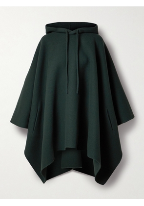 The Row - Rianette Hooded Cashmere-felt Poncho - Green - XS/S,M/L