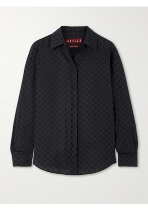 Gucci - Silk-jacquard Shirt - Black - IT38,IT40,IT42,IT44