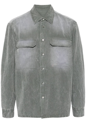 CROQUIS spread-collar denim shirt - Grey