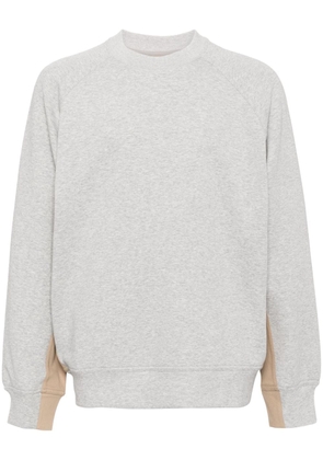 CROQUIS two-tone cotton-blend sweatshirt - Grey