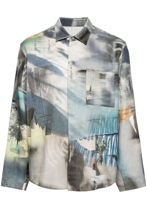 CROQUIS abstract-pattern print shirt - Blue