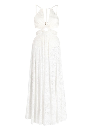 PatBO bead-embellished sheer dress - White