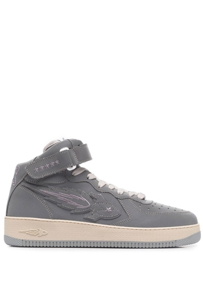 Enterprise Japan reflective high-top sneakers - Grey