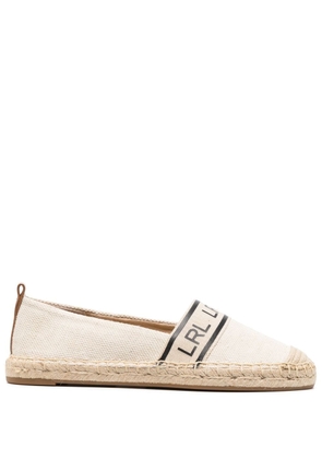 Lauren Ralph Lauren logo-print slip-on espadrilles - Neutrals