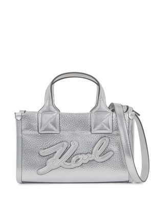 Karl Lagerfeld K/Skuare Grainy tote bag - Silver