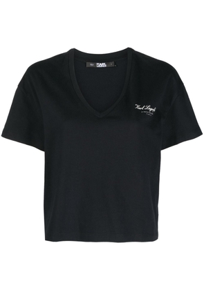 Karl Lagerfeld Hotel Karl organic cotton T-shirt - Black