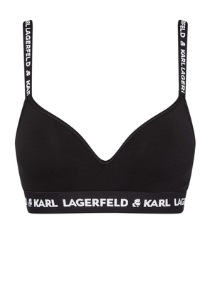 Karl Lagerfeld logo-underband padded bra - Black