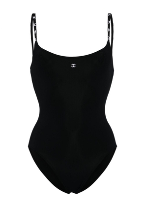 CHANEL Pre-Owned 1990-2000s CC-embroidered swimsuit - Black