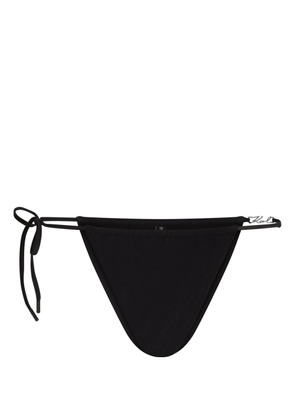 Karl Lagerfeld Signature string bikini bottoms - Black