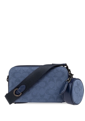 Coach logo-printed zipped shoulder bag - Blue