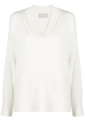 Drumohr V-neck knitted wool jumper - Neutrals