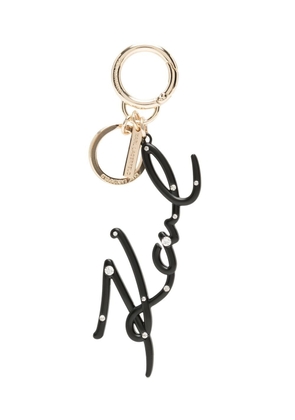 Karl Lagerfeld rhinestone-embellished keychain - Black