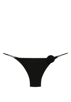 La Reveche Ashar floral-appliqué bikini bottom - Black