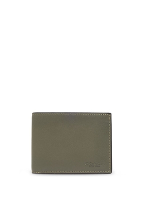 Coach logo-debossed leather wallet - Green