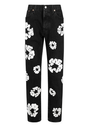 Denim Tears x Levi's Cotton Wreath-print straight-leg jeans - Black