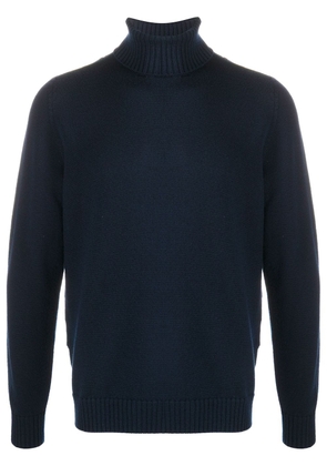 Drumohr roll-neck fitted jumper - Blue