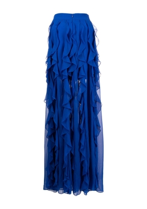 PatBO ruffled maxi skirt - Blue