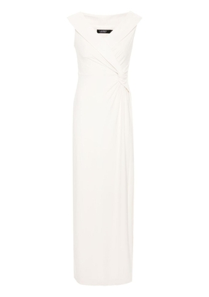 Lauren Ralph Lauren knot-detailed cady maxi dress - Neutrals