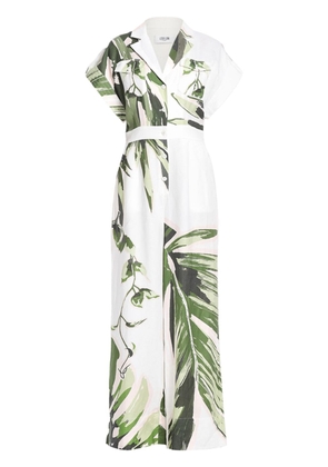 Leo Lin floral-print jumpsuit - White