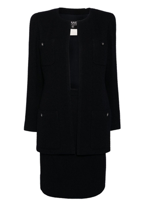 CHANEL Pre-Owned 1996 collarless skirt suit - Blue