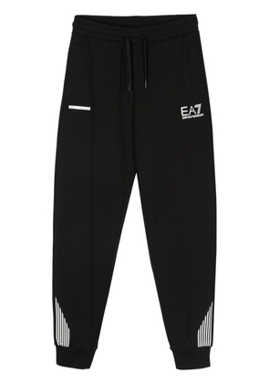 Ea7 Emporio Armani logo-print track pants - Black