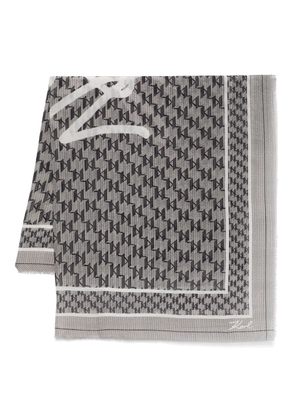 Karl Lagerfeld K/Signature Monogram scarf - Grey