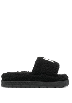 Karl Lagerfeld Salon Tred monogram sliders - Black