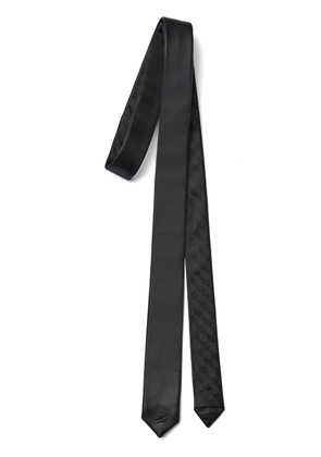 Karl Lagerfeld leather tie - Black