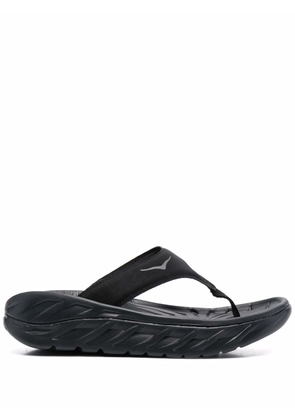 HOKA wedged flip flops - Black