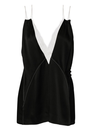 Victoria Beckham lace-embellished camisole top - Black