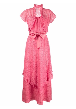 A.N.G.E.L.O. Vintage Cult 1950s broderie anglaise ruffled dress and bolero - Pink