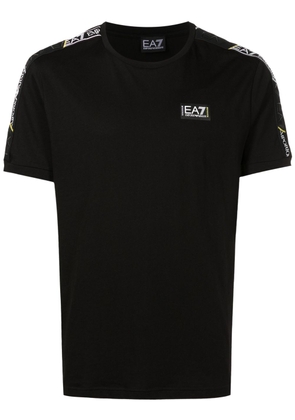 Ea7 Emporio Armani logo-patch cotton T-Shirt - Black