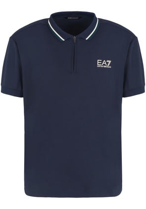 Ea7 Emporio Armani x Ventus 7 logo-print polo shirt - Blue