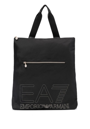 Ea7 Emporio Armani logo-print tote bag - Black